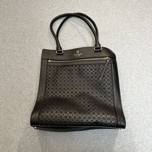 Kate Spade Perri Lane Lynne Tote Bag Black Stunning Leather  Double Handle 2017